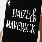 Arched Welcome Sign, Black Acrylic Sign